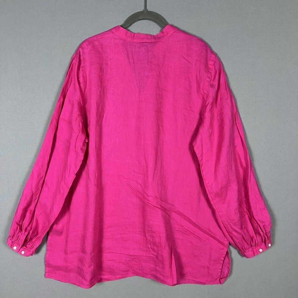 Ralph Lauren LRL 100% LINEN Tunic EMBROIDERED Women's Size 1X Long Sleeve Shirt - Picture 3 of 12